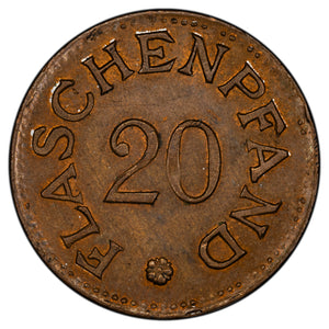 SOLD Germany Kleve Willy Rosenkrantz Bier Verlag 20 Pfennig Token