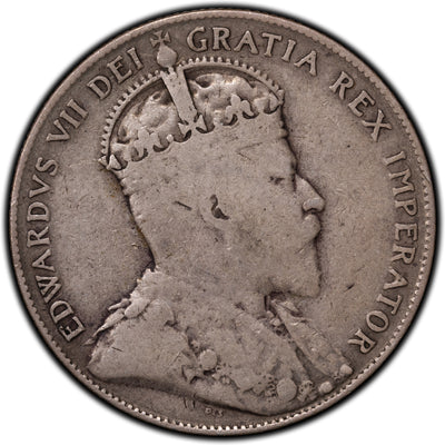 SOLD Newfoundland 1908 50 Cents Half Dollar Silver Coin