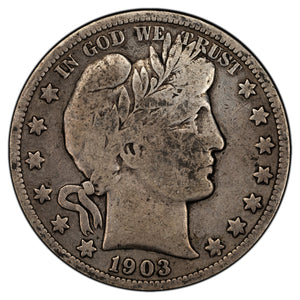 SOLD United States 1903-S 50 Cents Barber Half Dollar Silver Coin