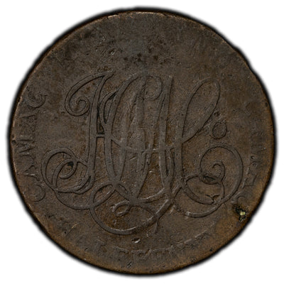 Ireland 1792 Dublin Camac Ryan 1/2 Half Penny Token D&H #135