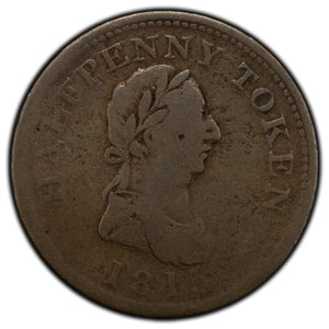 SOLD Canada Nova Scotia 1815 1/2 Half Penny Token Hosterman & Etter NS-10B1