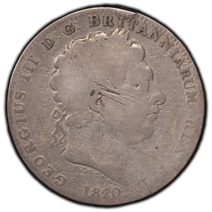 SOLD Great Britain 1820 Crown Silver Coin - Filler