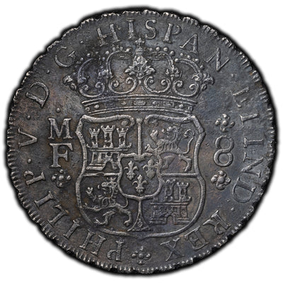 SOLD Mexico 1737 8 Reales Silver Coin Pillar Dollar KM #103 Salt Water Damage Shipwreck