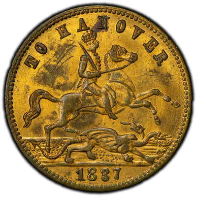 Great Britain 1837 Victoria Gaming Token "To Hanover"