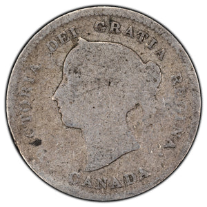 SOLD Canada 1887 5 Cents Silver Coin - Filler