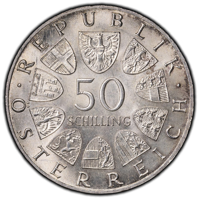 SOLD Austria 1965 50 Schilling Silver Coin