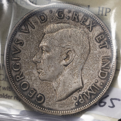 SOLD Canada 1947 Ptd 7 4xHP $1 Silver Dollar Coin - ICCS VF-30