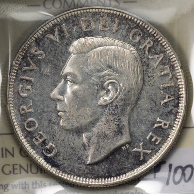 SOLD Canada 1951 $1 Silver Dollar Coin - ICCS MS-64