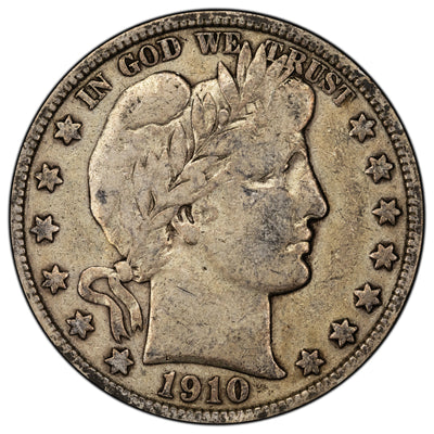 United States 1910-S 50 Cents Barber Half Dollar Silver Coin