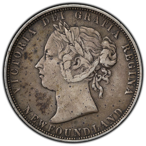 SOLD Newfoundland 1880 50 Cents Half Dollar Silver Coin