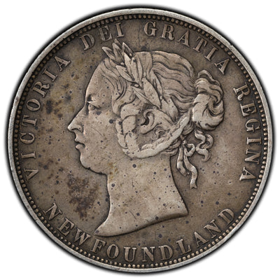 SOLD Newfoundland 1880 50 Cents Half Dollar Silver Coin