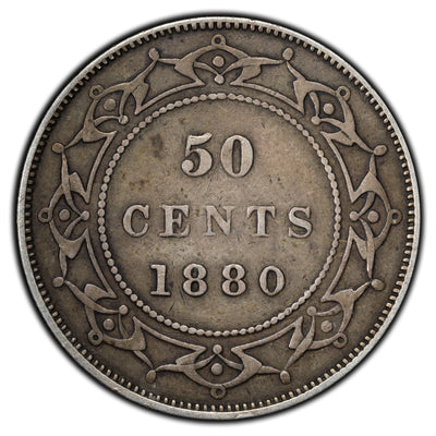 SOLD Newfoundland 1880 50 Cents Half Dollar Silver Coin