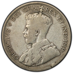 SOLD Canada 1936 50 Cents Half Dollar Silver Coin - Rim Damage