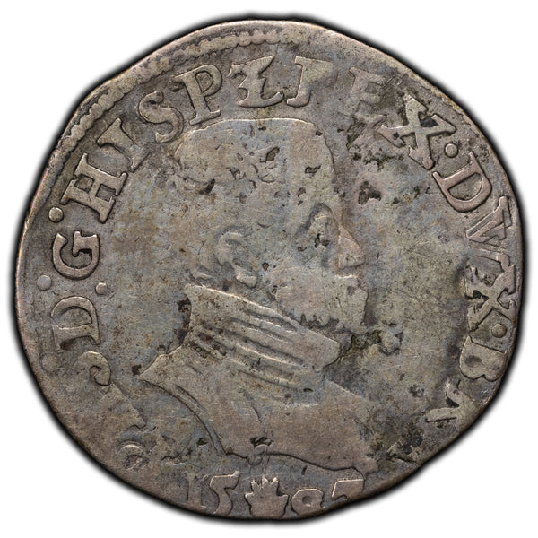 Spanish Netherlands Brabant 1587 1 5 Daalder Silver Coin The