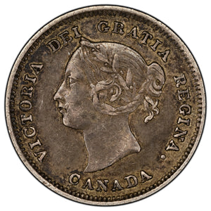 SOLD Canada 1881-H 5 Cents Silver Coin - VF