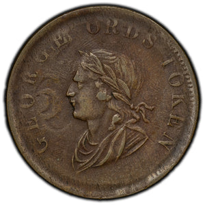 SOLD Ireland 1834 George Ords Token D-76 W-1830