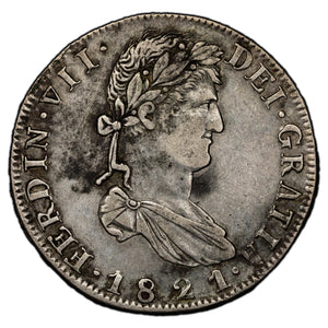 SOLD Mexico 1821 Zs-AZ 8 Reales Silver Coin