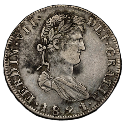 SOLD Mexico 1821 Zs-AZ 8 Reales Silver Coin