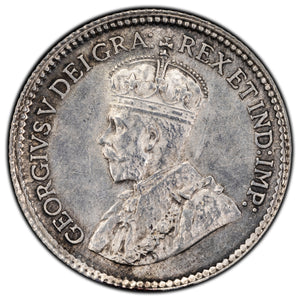 Canada 1918 5 Cents Silver Coin - AU+
