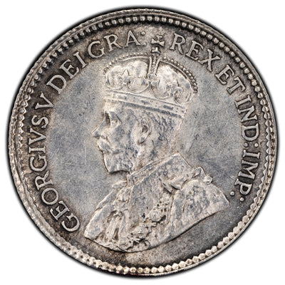 Canada 1918 5 Cents Silver Coin - AU+