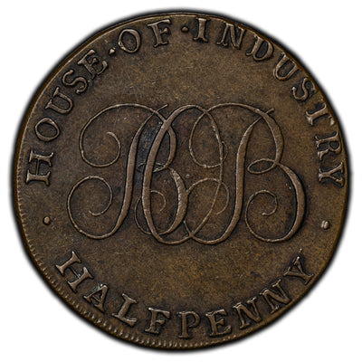 SOLD Ireland ND Dublin House of Industry 1/2 Half Penny Token D&H #27