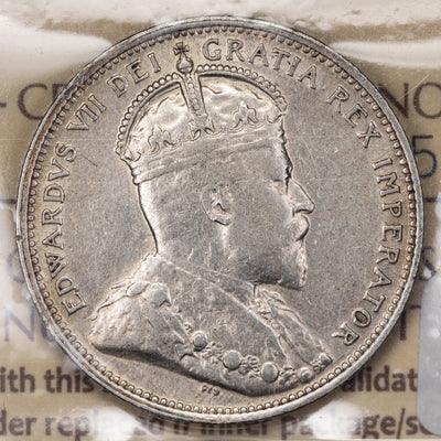 SOLD Canada 1902 25 Cents Quarter Silver Coin - ICCS EF-40