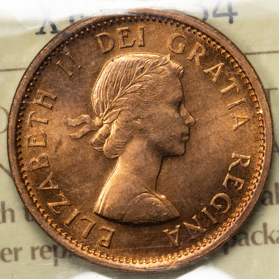 SOLD Canada 1959 1 Small Cent Coin - ICCS MS-66 Red