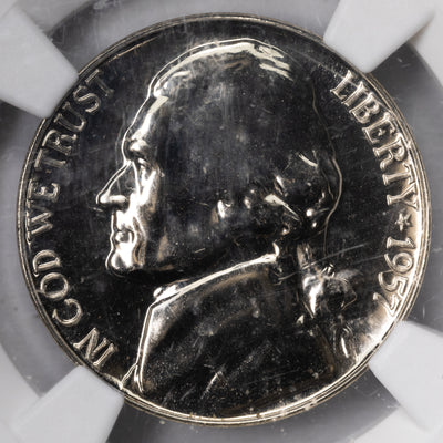 United States 1957 5 Cents Jefferson Nickel Coin - NGC PF-67