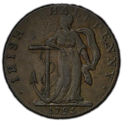 SOLD Ireland 1795 Dublin Liberty and Security 1/2 Half Penny Token D&H #9