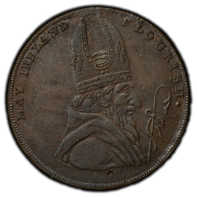 SOLD Ireland ND Dublin May Ireland Flourish 1/2 Half Penny Token D&H #5b