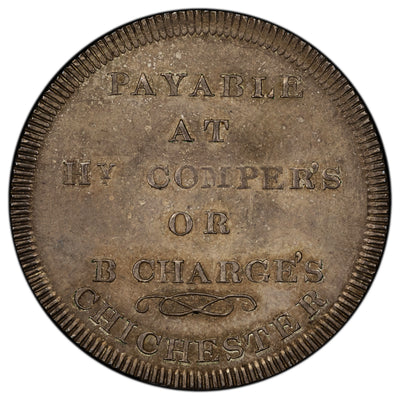 SOLD Great Britain 1811 One Shilling Union Silver Token Chichester D&H #6