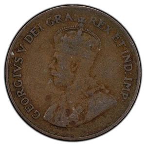 SOLD Canada 1923 1 Small Cent Coin - VG/F