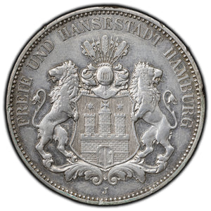 SOLD Germany Hamburg 1913 3 Mark Silver Coin KM #620