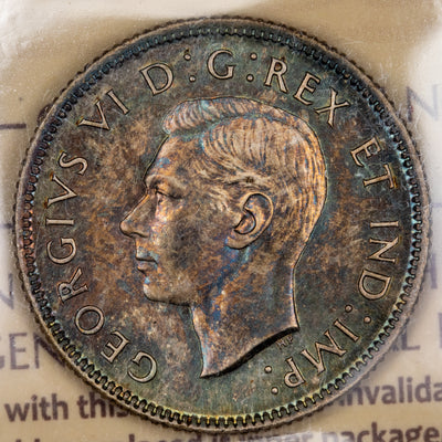 SOLD Canada 1937 25 Cents Quarter Silver Coin - ICCS Specimen SP-66 Matte
