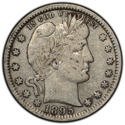 SOLD United States 1895-S 25 Cents Barber Quarter Silver Coin