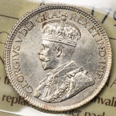 SOLD Canada 1919 10 Cents Dime Silver Coin - ICCS MS-65