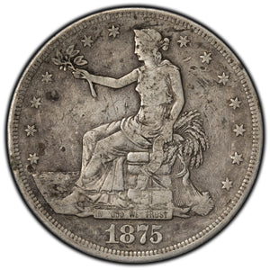SOLD United States 1875-CC Carson City $1 Trade Dollar Silver Coin