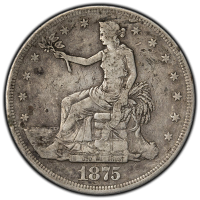 SOLD United States 1875-CC Carson City $1 Trade Dollar Silver Coin