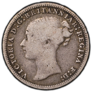 SOLD Great Britain 1875 3 Pence Silver Coin