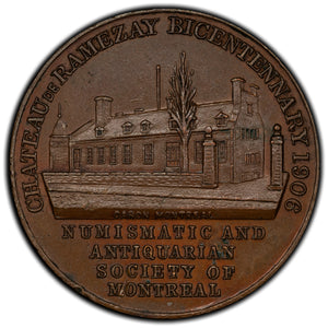 SOLD Canada 1906 Chateau De Ramezay Bicentennial Medallion 33mm