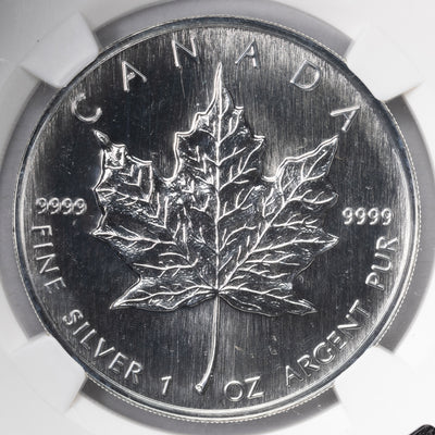 SOLD Canada 1994 1oz .999 Fine Silver Maple Leaf Coin - NGC MS-66