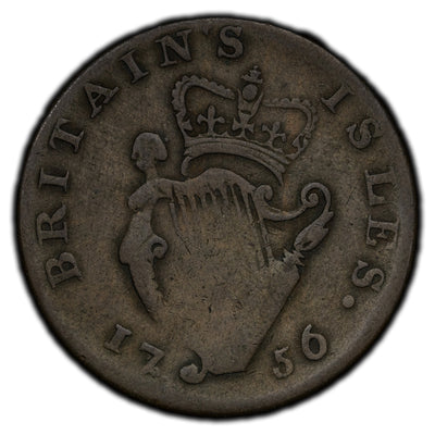 Ireland 1756 Contemporary Faux 1/2 Half Penny Coin