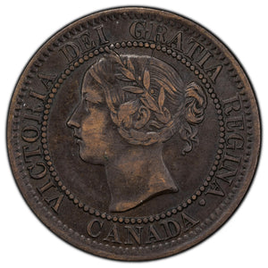 SOLD Canada 1859 Narrow '9' 1 Large Cent Coin - EF
