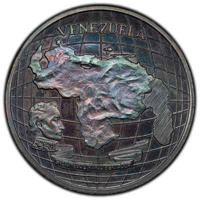 SOLD Venezuela Ca. 1967 "Free and Sovereign State" 30gr .999 Fine Silver Medal