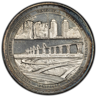 SOLD Venezuela Ca. 1967 "Free and Sovereign State" 30gr .999 Fine Silver Medal