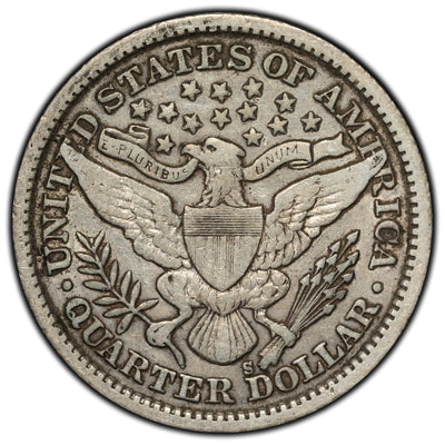 SOLD United States 1895-S 25 Cents Barber Quarter Silver Coin