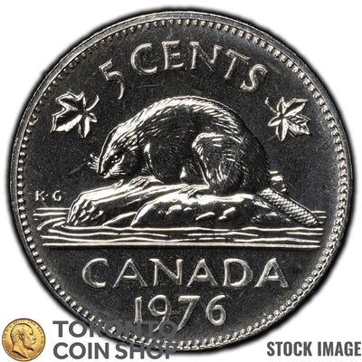 Canada 1976 5 Cents Coin - Specimen Strike