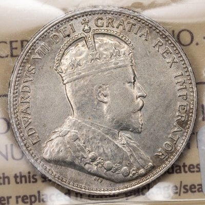 SOLD Canada 1903 25 Cents Quarter Silver Coin - ICCS AU-50