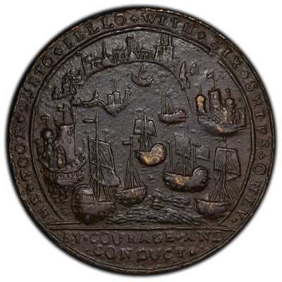 Great Britain 1739 Admiral Vernon Medal 37mm Eimer 552 - Corrosion