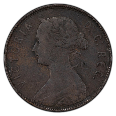 SOLD Newfoundland 1880 Round '0' 1 Large Cent Coin - Fine